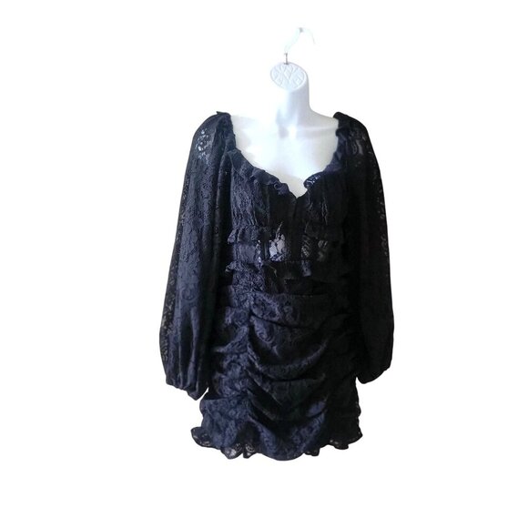 ASTR The Label Corset Bodice Mini Dress Women's Black Sweetheart Neck Zippered S - Picture 2 of 12